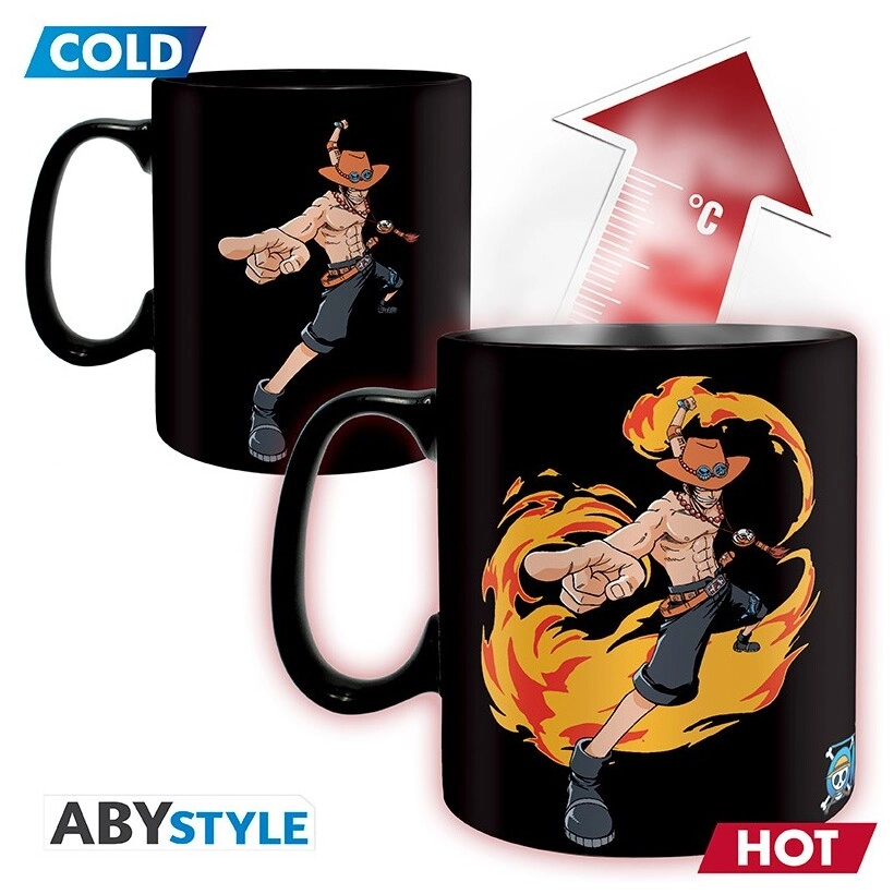 ONE PIECE - Mug Heat Change - 460 ml - Luffy & Ace - cardboard box