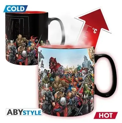 MARVEL - Mug Heat Change - 460 ml - Marvel Heroes - with box
