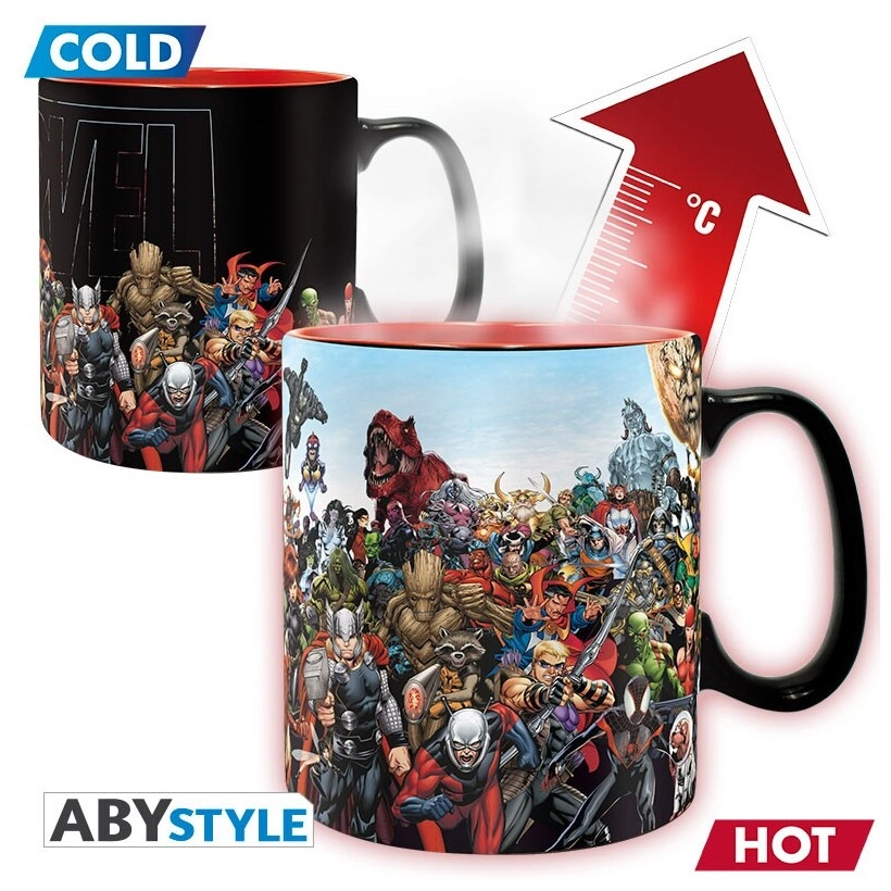 MARVEL - Mug Heat Change - 460 ml - Marvel Heroes - with box