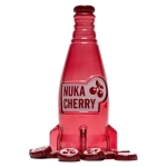 Fallout "Nuka Cola Cherry" Glass Bottle and Caps