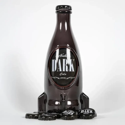 Fallout„Nuka Dark“ Glass Bottle & Cap