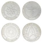 Star Trek Set of 4 Starfleet Division Medallions in .999 Silver Plating