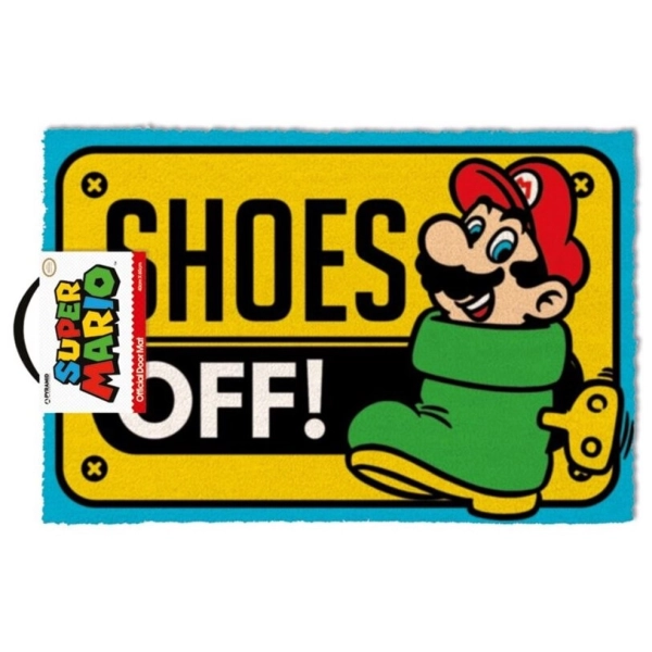 Super Mario (Shoes Off Colour) Door Mat