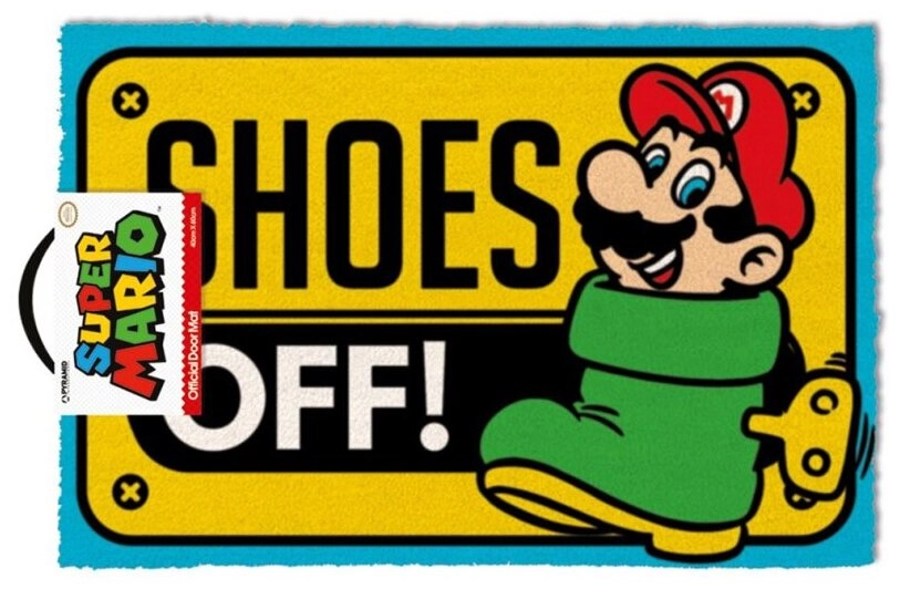 Super Mario (Shoes Off Colour) Door Mat