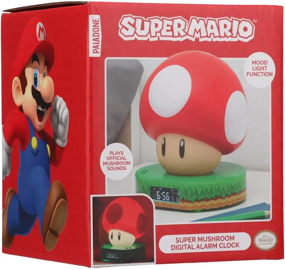 Super Mario Super Mushroom Digital Alarm Clock