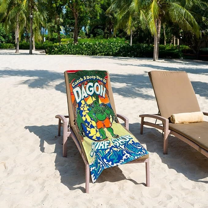 Cthulhu Dagon Surf Shop Beach Towel