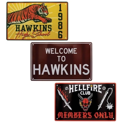 Stranger Things Set of 3 Tin Signs
