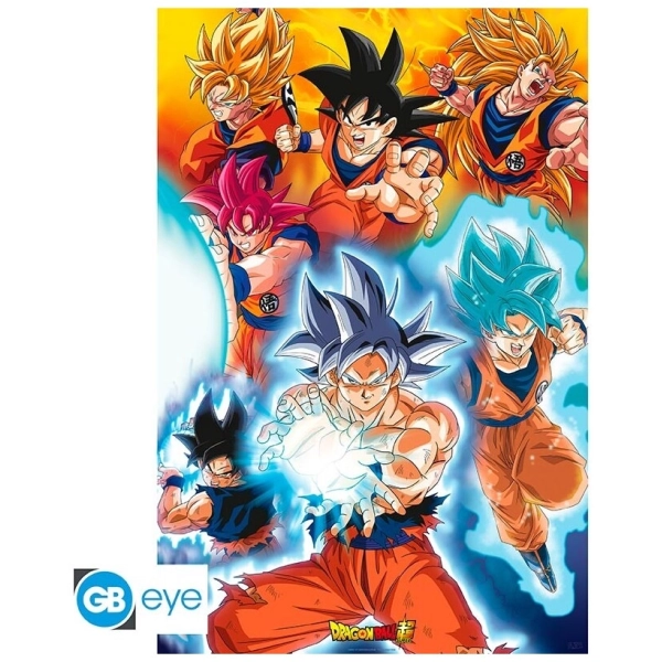 DRAGON BALL SUPER - Poster Maxi 91.5x61 - Goku's transformations
