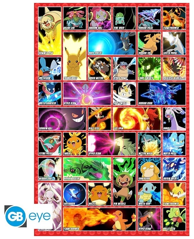 POKEMON - Poster Maxi 91.5 x 61 - Moves