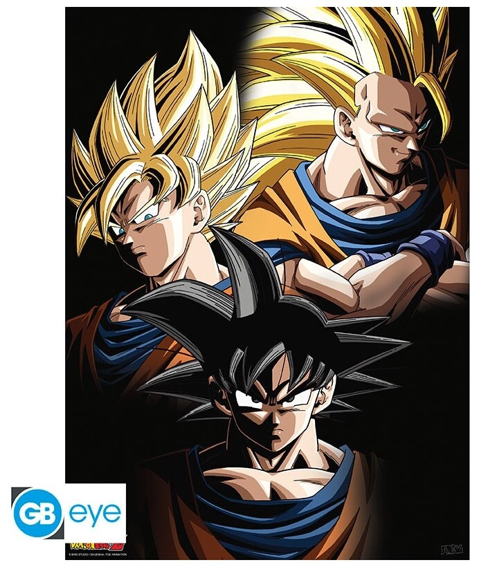 DRAGON BALL - Poster Chibi 52x38 - Goku transformations