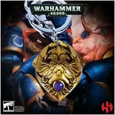Custodian Shoulder Plate Keychain - Warhammer 40K