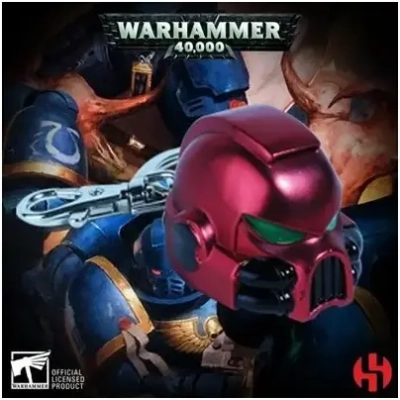Primaris Space Marine MKVII Helmet Blood Angels Keychain - Warhammer 40K