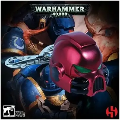 Primaris Space Marine MKVII Helmet Blood Angels Keychain - Warhammer 40K