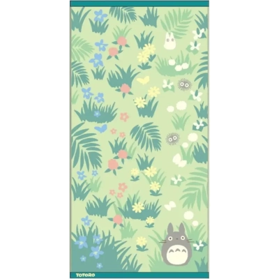 Large Bath Towel Totoro & Butterfly 60x120 cm - My Neighbor Totoro