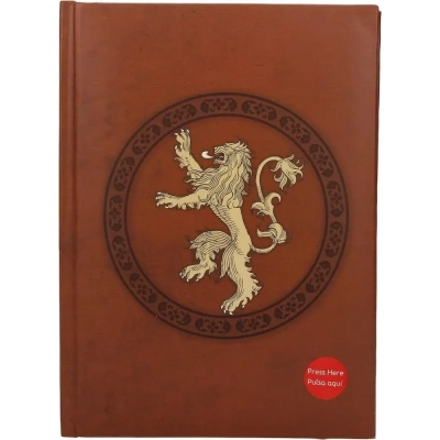 Lannister Notebook W/Light Game Of Thrones
