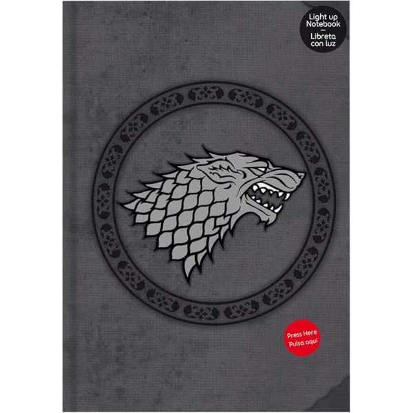 Stark Notebook W/Light Game Of Thrones