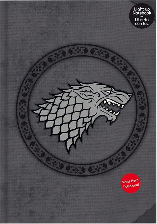 Stark Notebook W/Light Game Of Thrones