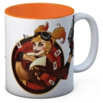 Harley Quinn Gun White-Orange Ceramic Mug Dc Universe