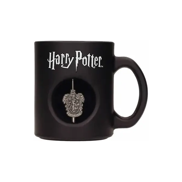 Gryffindor Emblem 3D Rotating Emblem Black Mug Harry Potter