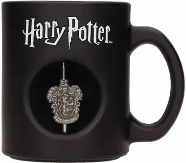 Gryffindor Emblem 3D Rotating Emblem Black Mug Harry Potter