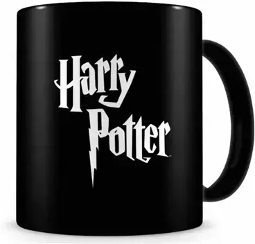Harry Potter Logo Black Ceramic Mug Harry Potter
