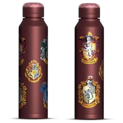 Harry Potter (Colourful Crest) Slim Metal Drinks Bottle