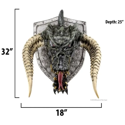 D&D Replicas of the Realms: Black Dragon Trophy Plaque