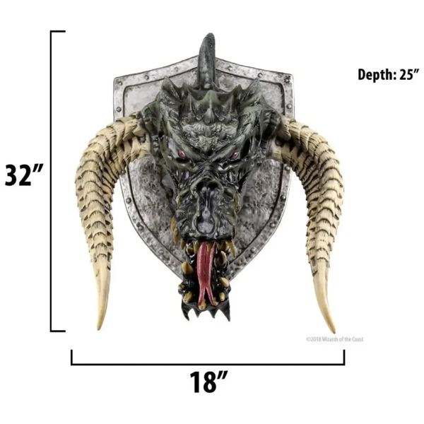 D&D Replicas of the Realms: Black Dragon Trophy Plaque