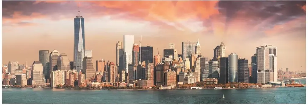 Manhattan bei Dämmerung