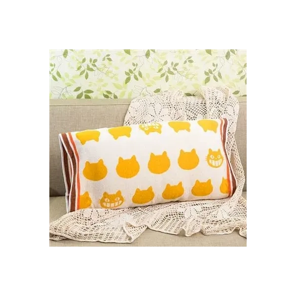 Ghibli Pillow Cover Catbus Shilouette - My Neighbor Totoro