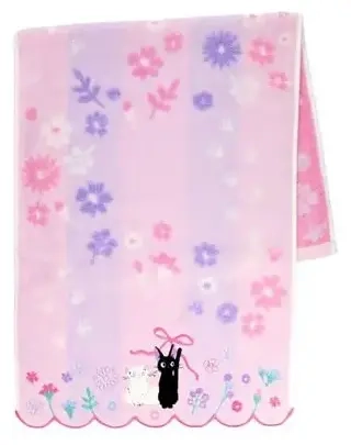 Ghibli - Kiki's Delivery Service - Towel Jiji and Lily 34x80cm