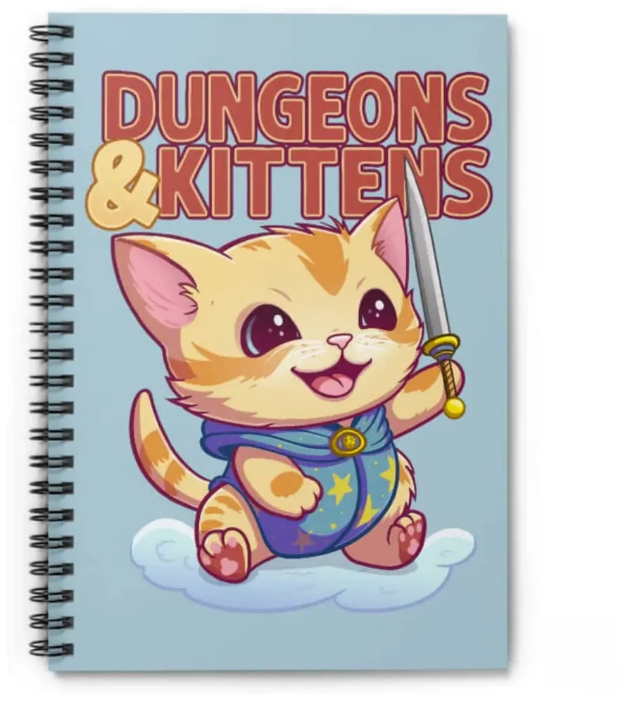 Dungeons & Kittens Spiral Notebook