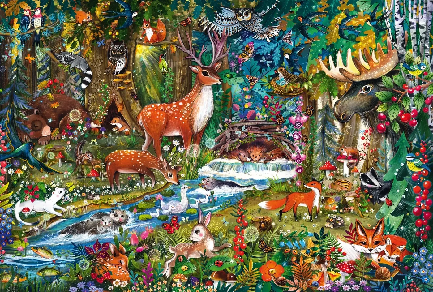 Tiere in den Wäldern Europas
