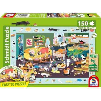Lustiges Katzen-Gewimmel