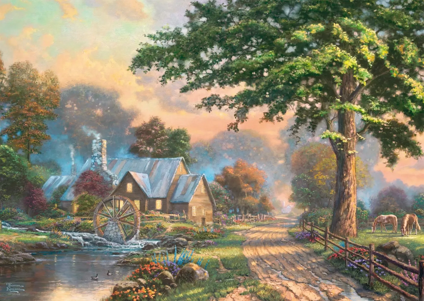 Holzpuzzle - Rückblick zu alten Zeiten - Thomas Kinkade Studios
