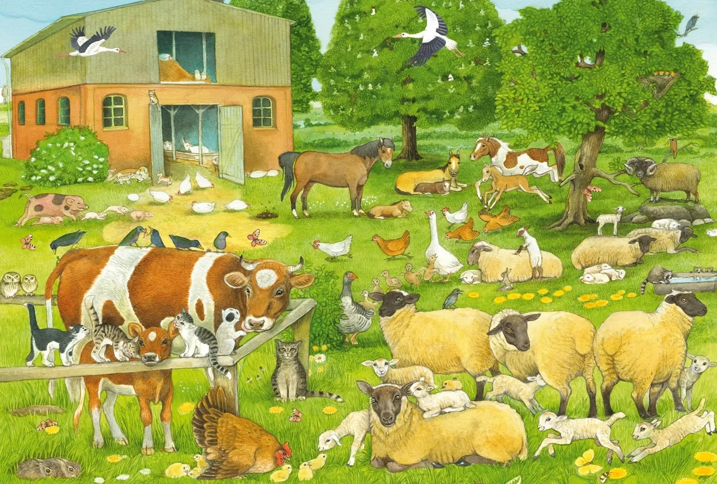 Tierkinder auf dem Bauernhof