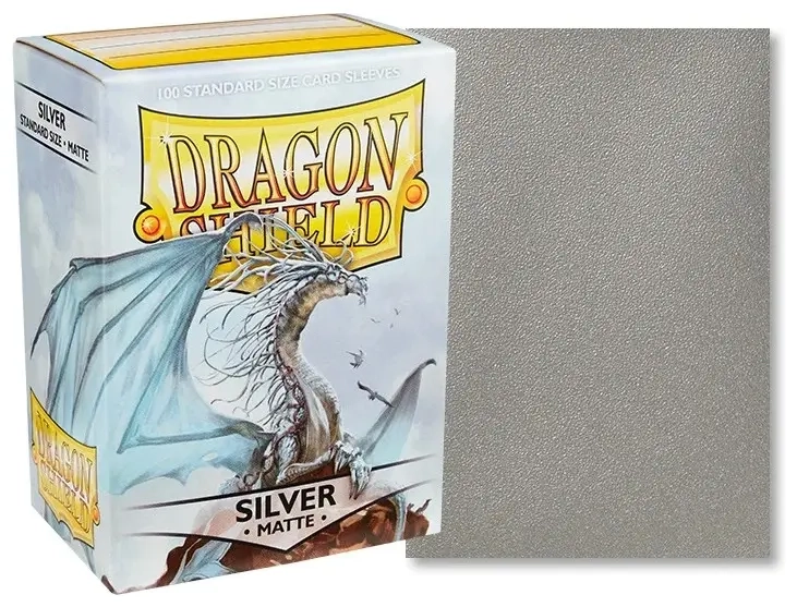 Dragon Shield Standard Sleeves - Matte Silver (100 Sleeves)