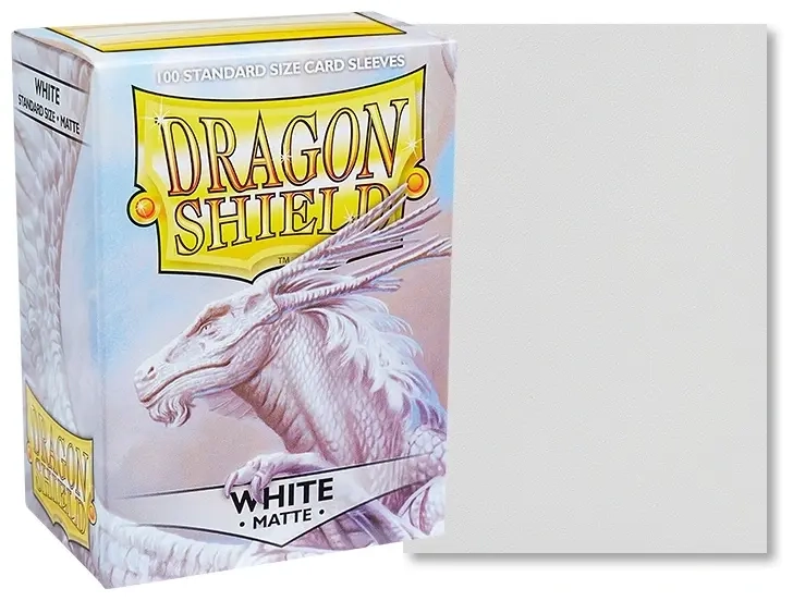 Dragon Shield Standard Sleeves - Matte White (100 Sleeves)