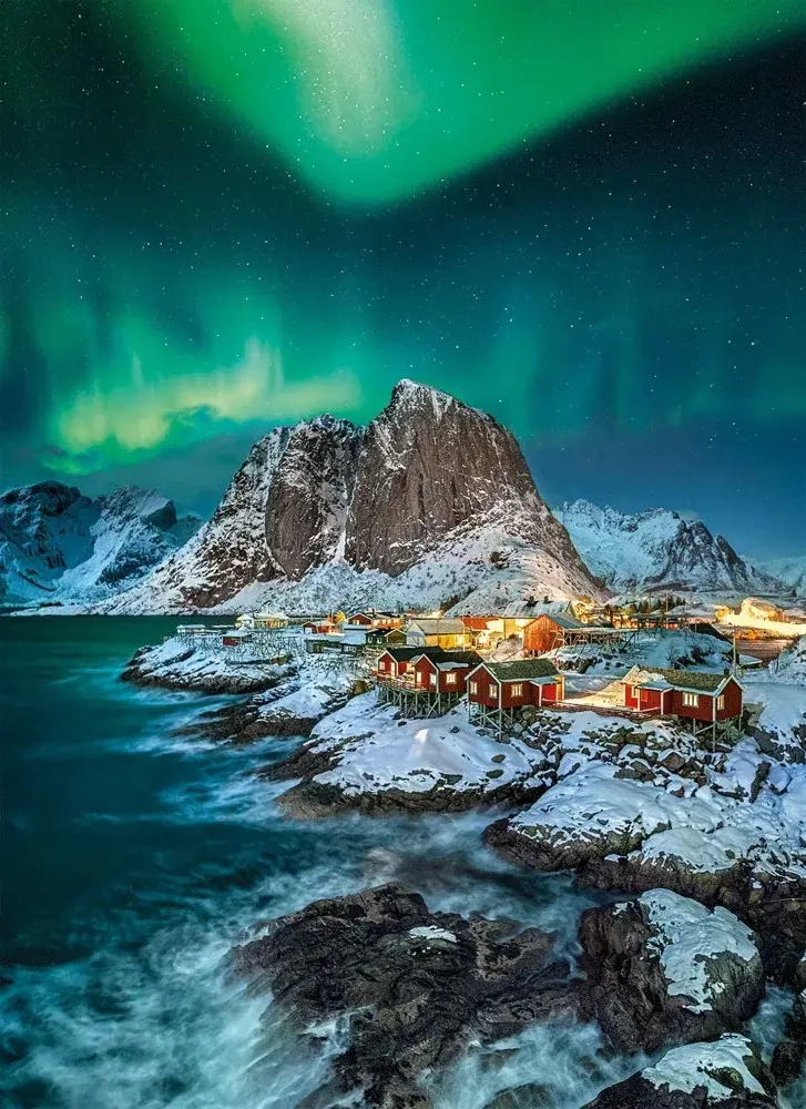 Polarlichter über den Lofoten Islands