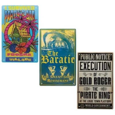 One Piece Set of 3 Tin Signs