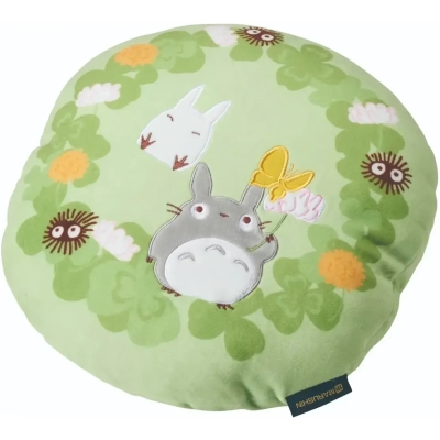 My Neighbor Totoro Marushin Mochi Mochi Cushion Totoro Clovers and Flowers