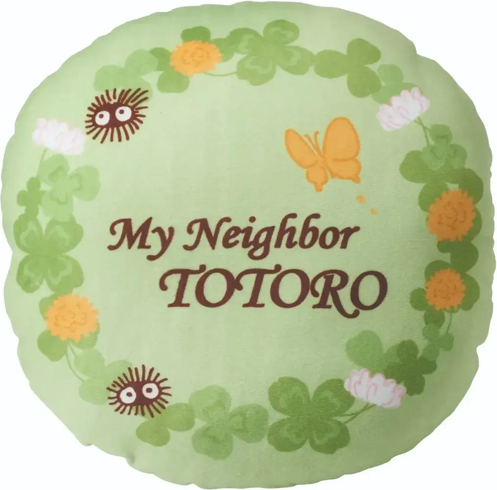 My Neighbor Totoro Marushin Mochi Mochi Cushion Totoro Clovers and Flowers
