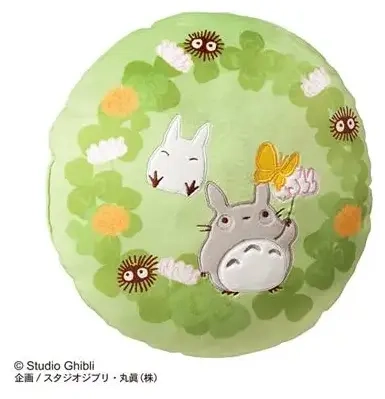 My Neighbor Totoro Marushin Mochi Mochi Cushion Totoro Clovers and Flowers