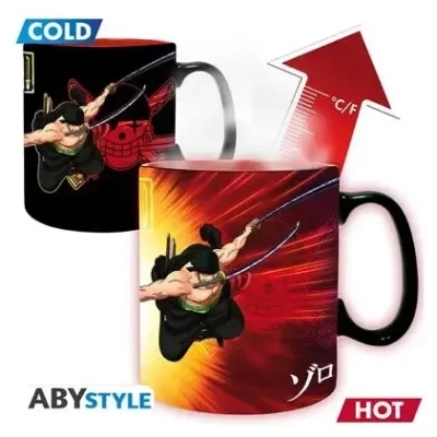 ONE PIECE - Mug Heat Change - 460ml - Zoro & Sanji - cardboard