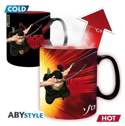 ONE PIECE - Mug Heat Change - 460ml - Zoro & Sanji - cardboard