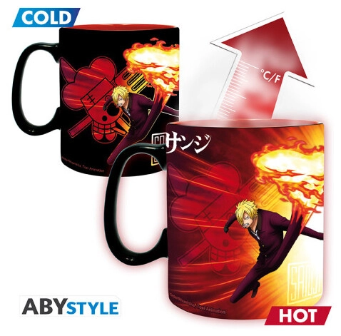 ONE PIECE - Mug Heat Change - 460ml - Zoro & Sanji - cardboard