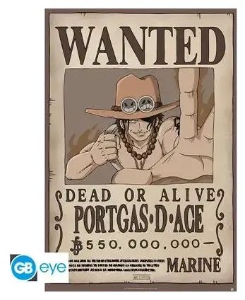 ONE PIECE - Poster Maxi 91.5x61 - Wanted Ace