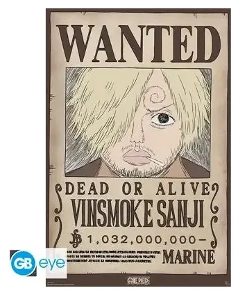 ONE PIECE - Poster Maxi 91.5x61 - Wanted Sanji Wano