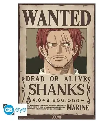 ONE PIECE - Poster Maxi 91.5x61 - Wanted Shanks*