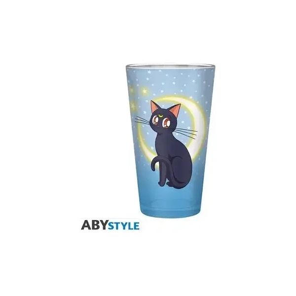 SAILOR MOON - Large Glass - 400ml - Luna & Artemis
